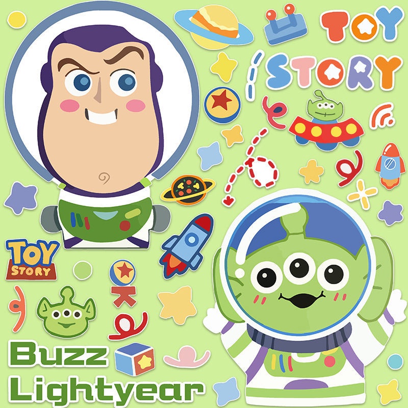 Miếng Dán Hoạt Hình Toy Story Chống Nước Trang Trí Vali Laptop ipad Ván Trượt