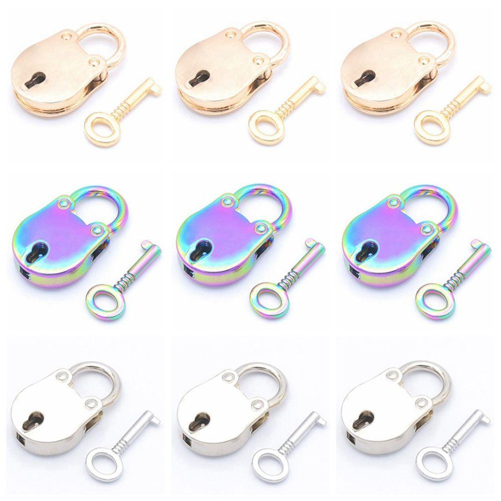 Bộ 2 Ổ Khóa Mini Kèm Chìa Khóa Phong Cách Vintage
