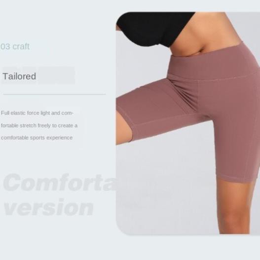 FENNIN Quần Short legging Lửng Nữ Thể Thao Eo Cao Đàn Hồi Mau Khô Tập Gym Yoga Nâng Mông (S-XXXL) ་