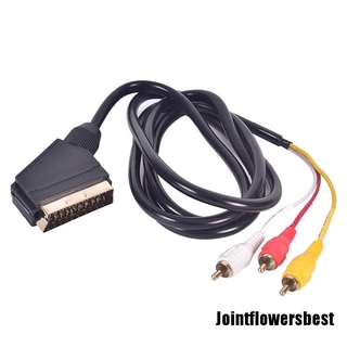 Dây Cáp Âm Thanh Và Video 1.5m Scart Sang Rca Ba 3 X Phono