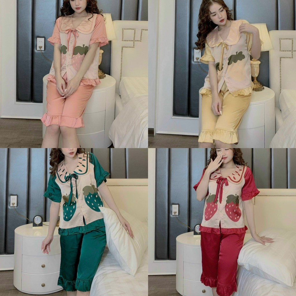 Bộ Pijama mặc nhà mẫu dâu lững mới nhất nhà vic, from 60 cân