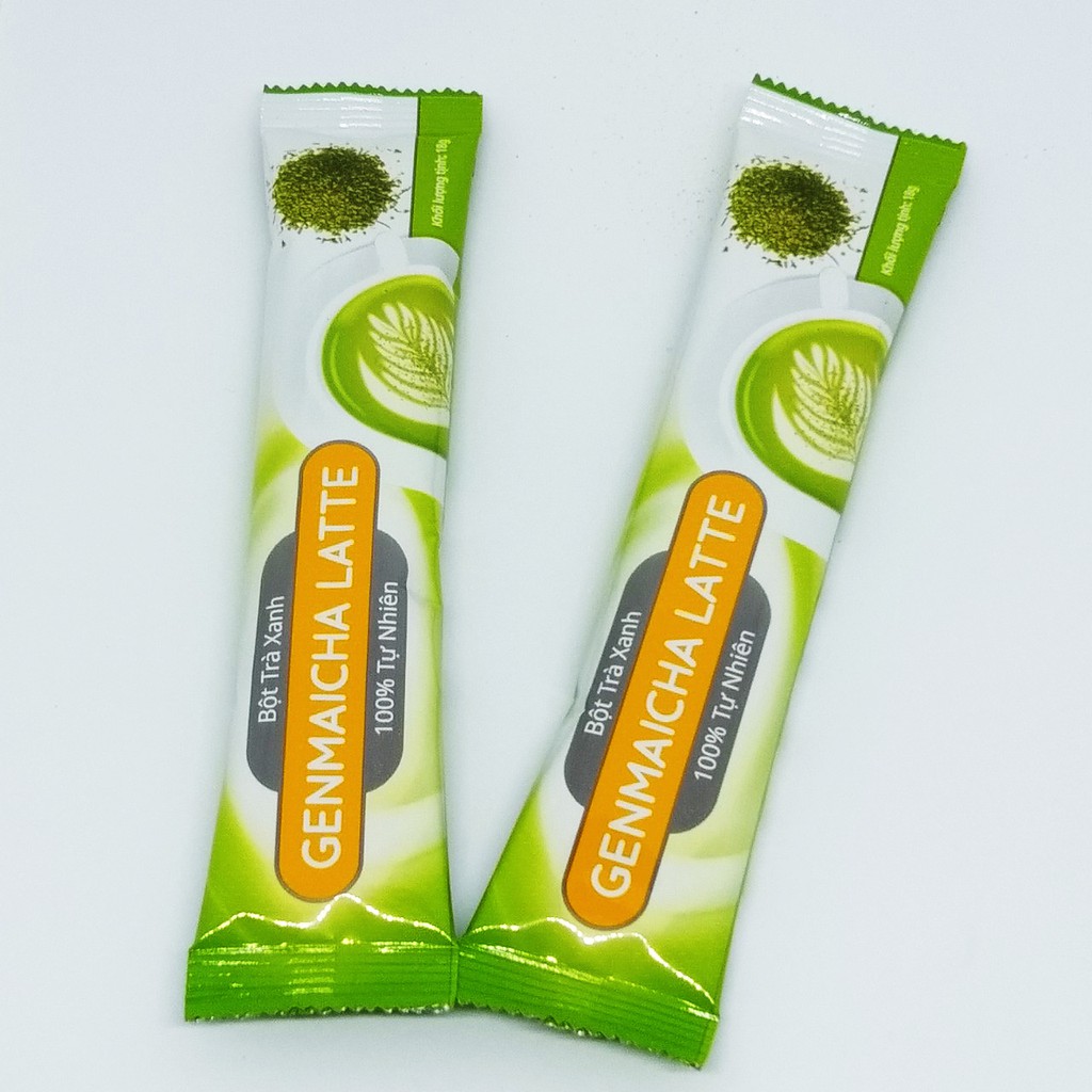 Trà Sữa Matcha Gạo Rang Chính Sơn Genmaicha Latte 18g - Trà Gạo Rang 100% Tự Nhiên, Hàng Chính Hãng