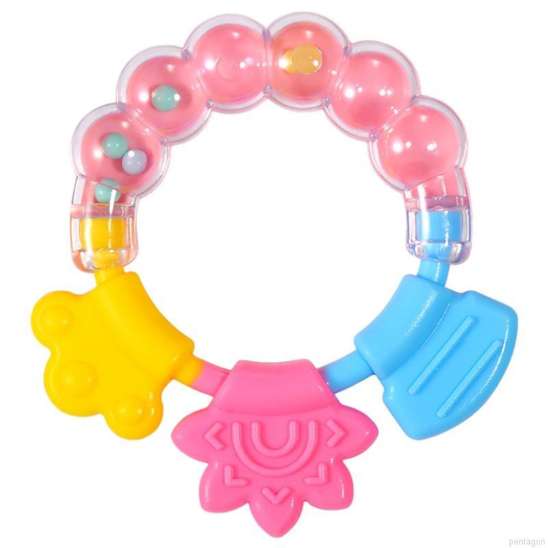 Vòng đeo tay đồ chơi gặm nướu bằng silicone thiết kế hoạt hình an toàn đáng yêu dành cho trẻ em