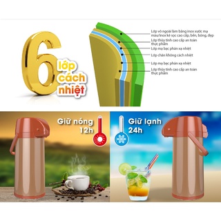 Ruột phích giữ nhiệt Rạng Đông, nhiều dung tích-đa dạng kiểu dáng: