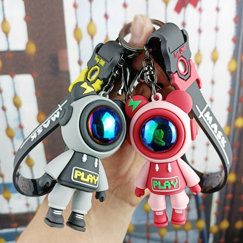 Móc Khóa Cute Phiên Bản Phi Hành Gia Cao Cấp Dùng Treo Balo, Móc Chìa Khóa Ô Tô
