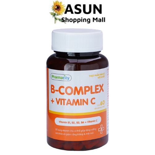 Viên uống bổ sung VITAMIN B-COMPLEX & VITAMIN C 500mg thương hiệu Pharmacity (60 viên)