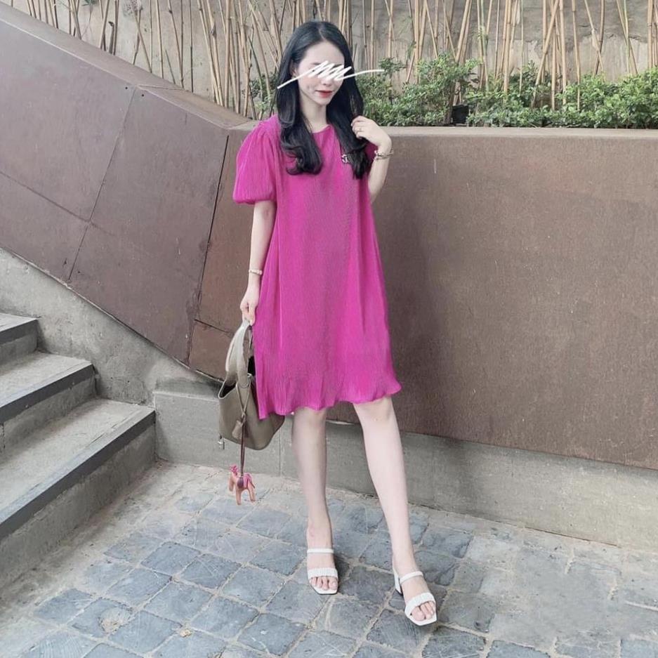 [ 𝐅𝐑𝐄𝐄 𝐒𝐇𝐈𝐏 ]  VÁY THUN TĂM DÁNG DÀI DẬP LI ĐÍNH LOGO SIÊU HÓT