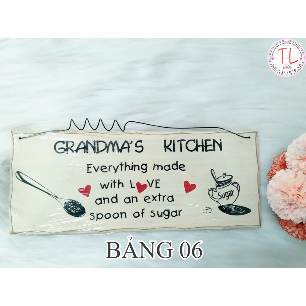Bảng gỗ treo tường xinh xắn - Bảng gỗ treo tường in dòng chữ có ý nghĩa