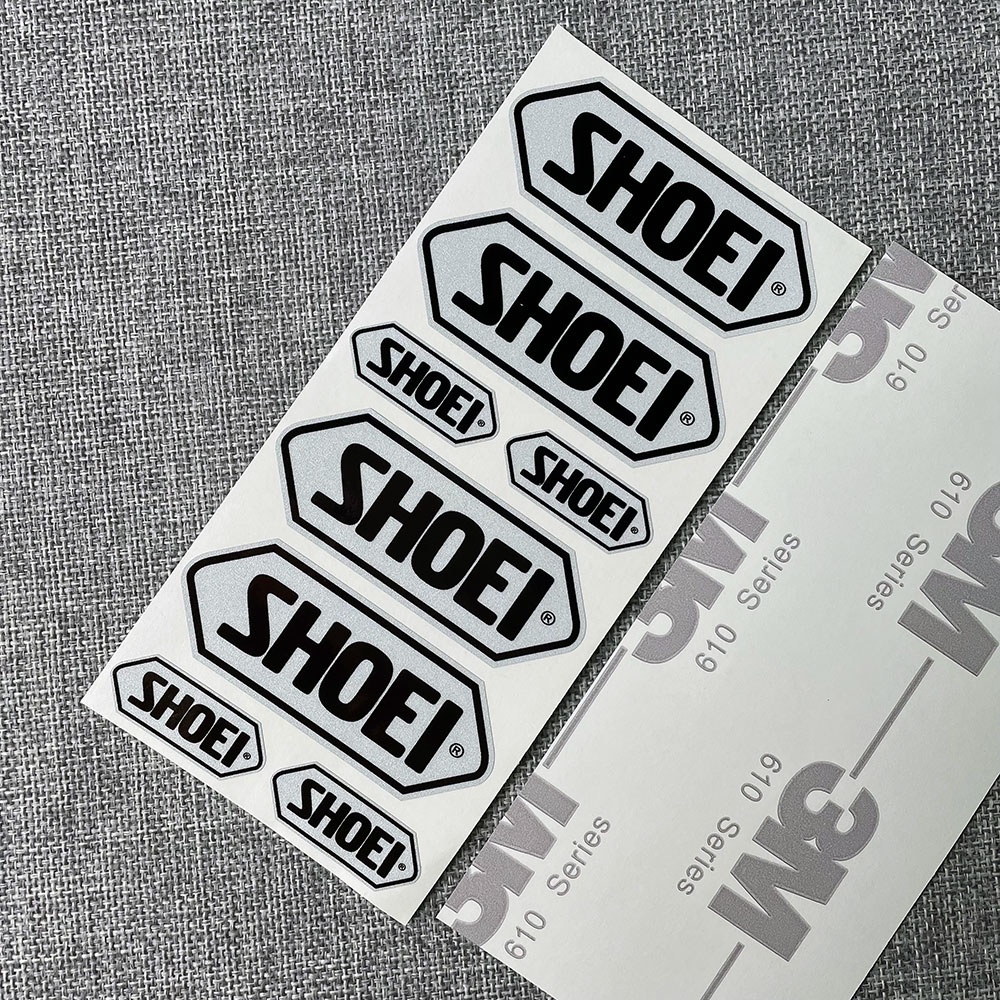 Đề Can Phản Quang Hình SHOEI Trang Trí Mũ Bảo Hiểm