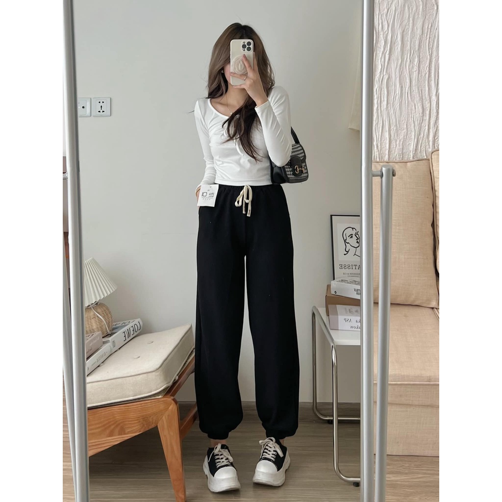 QUẦN JOGGER NỈ GÂN CẠP CHUN CO GIÃN - Hàng loại 1