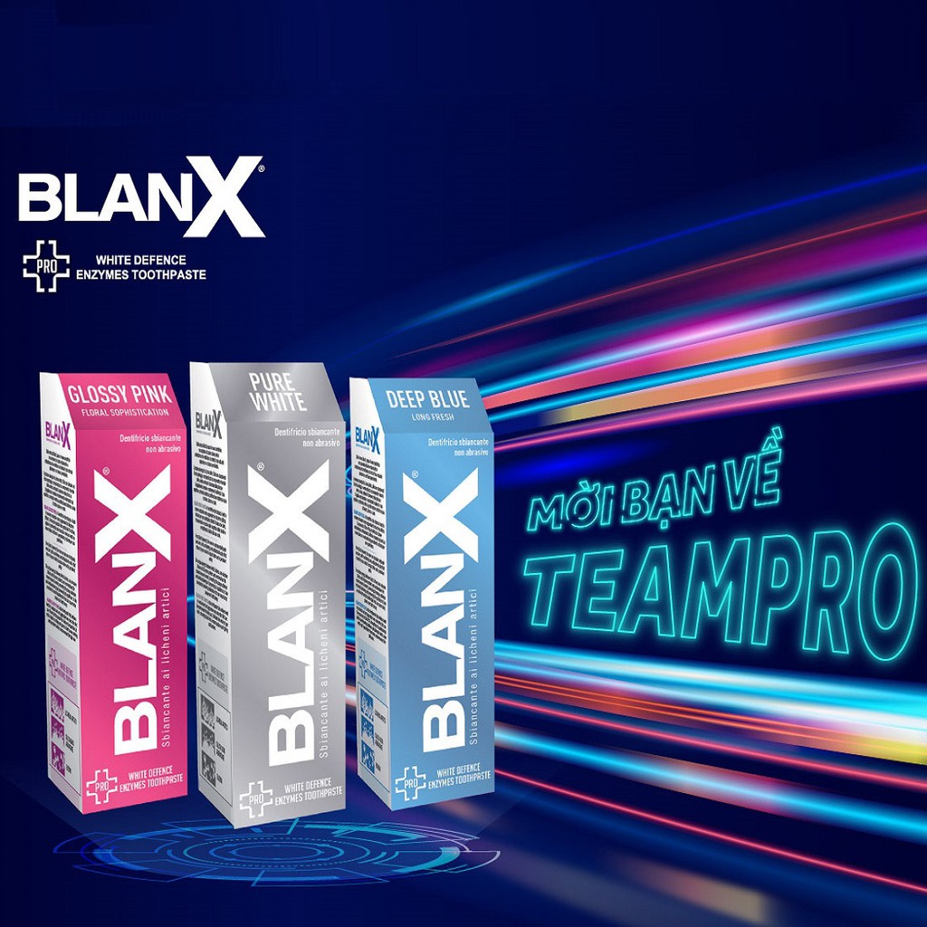 Kem Đánh Răng Cho Răng Trắng Bền Vững BlanX Pro Pure White tube 75ml - @chaobella