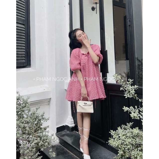 Đầm bbd hoa nổi🤍