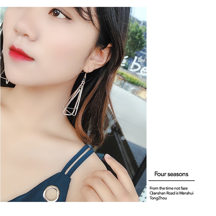 Hoa Tai Dáng Dài Thời Trang Phong Cách Hàn Quốc Cho Nữ