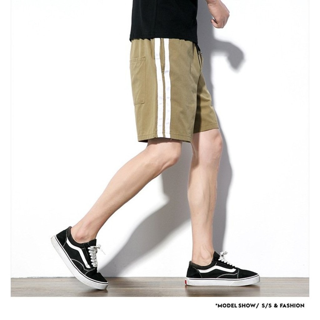 Quần Đùi Nam 2 Sọc Kiểu Dáng Hàn Quốc- Hot Trend 2021