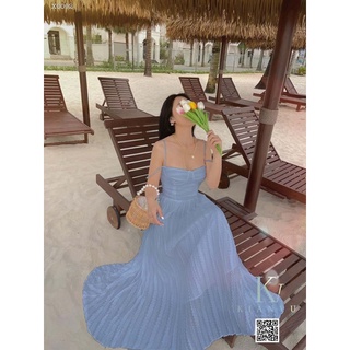 ĐẦM MAXI HAI DÂY PLI