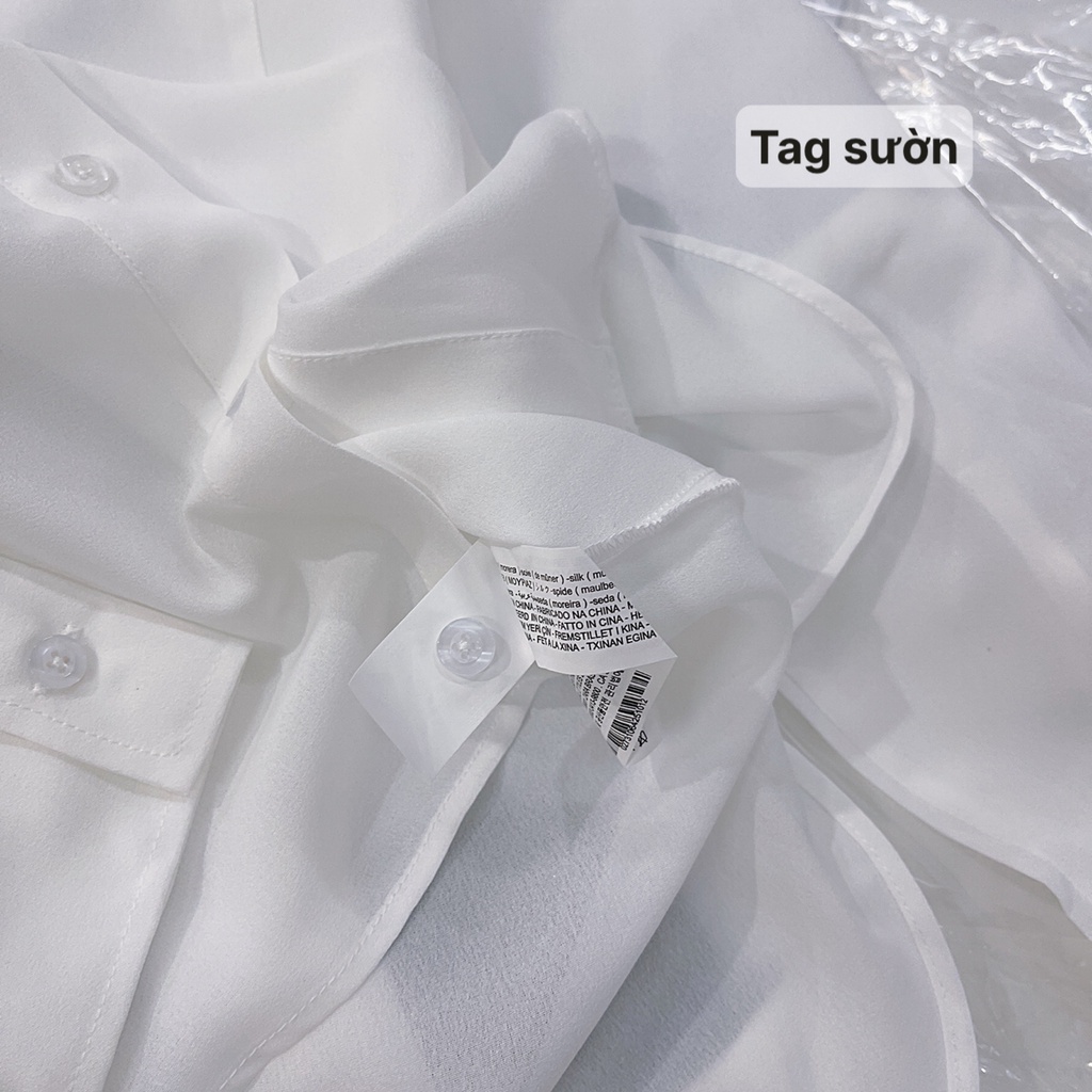 ÁO SƠ MI TRẮNG NGUYÊN MÓC VẢI MANGO XUẤT DƯ SỊN TRẺ TRUNG