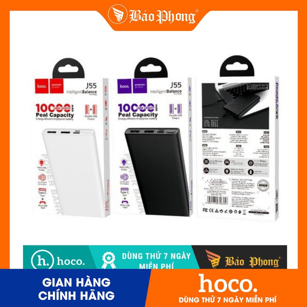 Pin sạc dự phòng HOCO J55 dung lượng 10.000mAh / Chính hãng