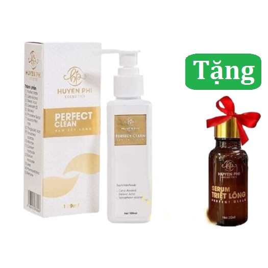 Kem tẩy lông Huyền Phi perfect clean chính hãng tặng kèm serum triệt lông 50ml dành cho da nhạy cảm