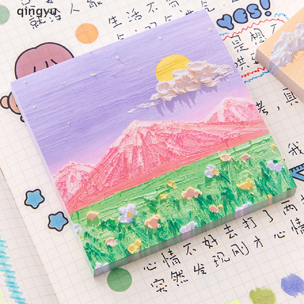 Set 80 Tờ Giấy Ghi Chú Vẽ Tranh Sơn Dầu Nhiều Màu Tiện Dụng Cho Văn Phòng / Trường Học