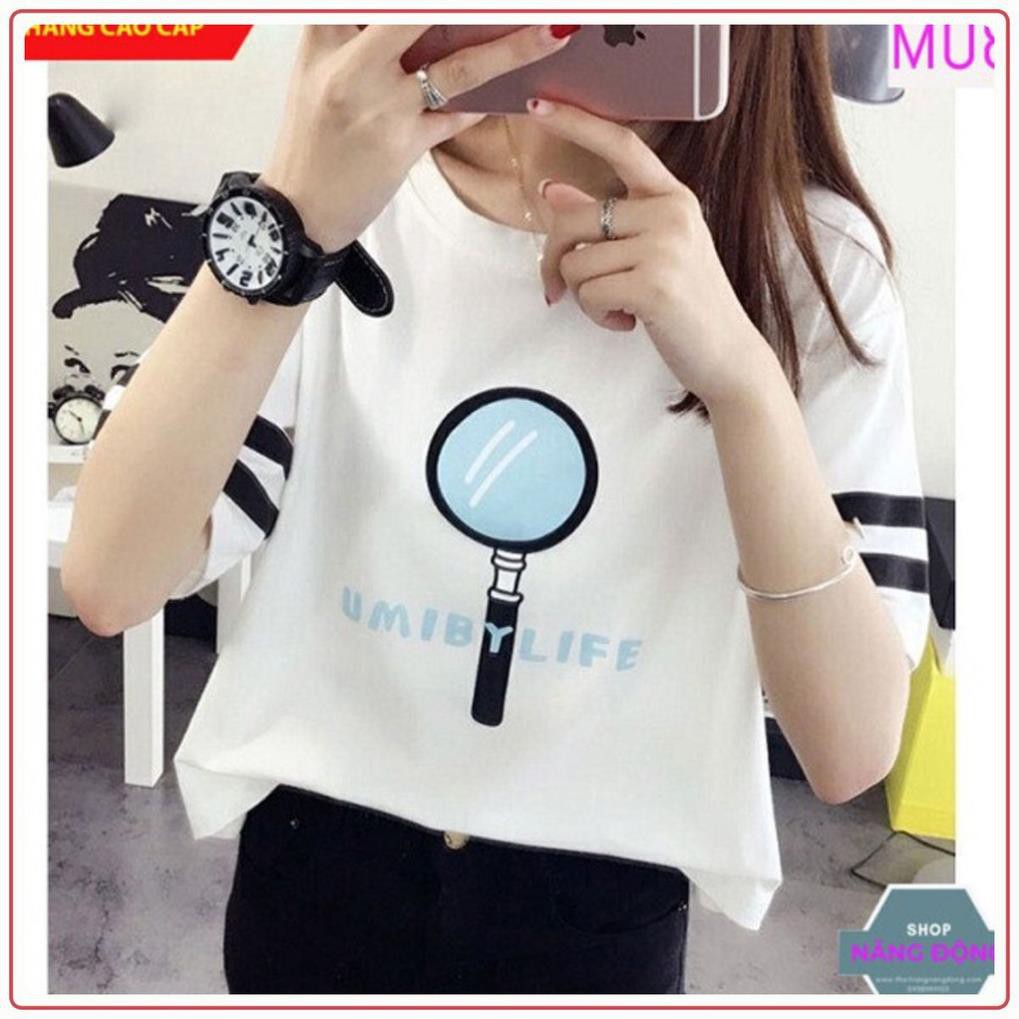 Áo Phông 💝FREESHIP💝 Áo thun nữ tay ngắn chất đẹp, thun cotton, mát, sành điệu in kính lúp Mã hàng: M08 💖