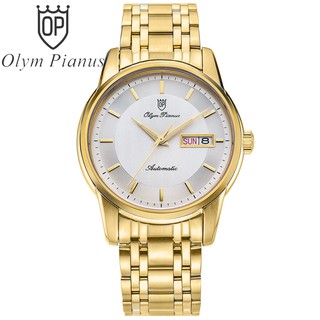 Đồng hồ nam dây kim loại mặt kính chống xước Olym Pianus OP990-16AMK trắng