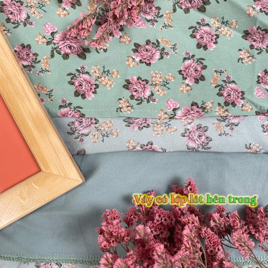 Váy hoa nữ 💖FREESHIP💖 Đầm Hoa Dự Tiệc Dáng Xoè Tay Phồng Dễ Thương | BigBuy360 - bigbuy360.vn