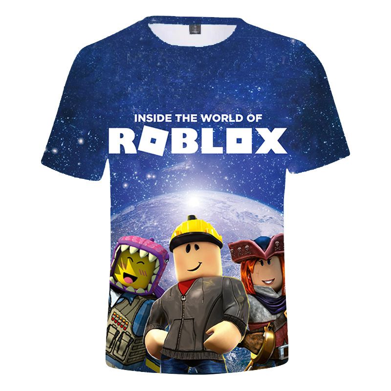 Áo Thun Tay Ngắn In Hình Roblox 3d Dành Cho Bé Trai