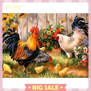 Bộ Tranh Thêu Chữ Thập Họa Tiết Gà Con 11ct Diy