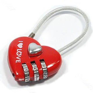 Ổ khóa hình trái tim, 3 kí tự, có thể đặt lại được