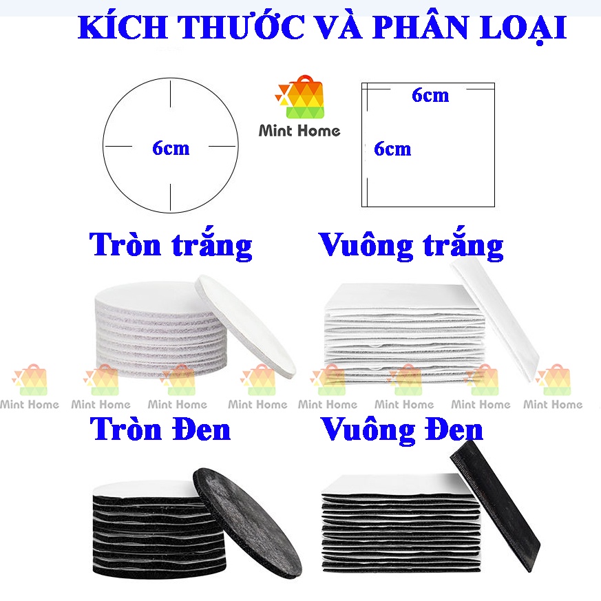 Miếng dây dán gai velcro băng dính 2 mặt cố định chống trượt thảm trải sàn nhà chăn ga khăn lót bàn ghế keo siêu dính