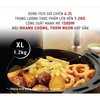 Nồi chiên không dầu tefal ey201815 - 4.2l - đen