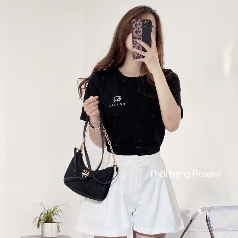 Áo Thun Thời Trang Nữ Cotton Co Dãn Chất Đẹp Rosara SP88