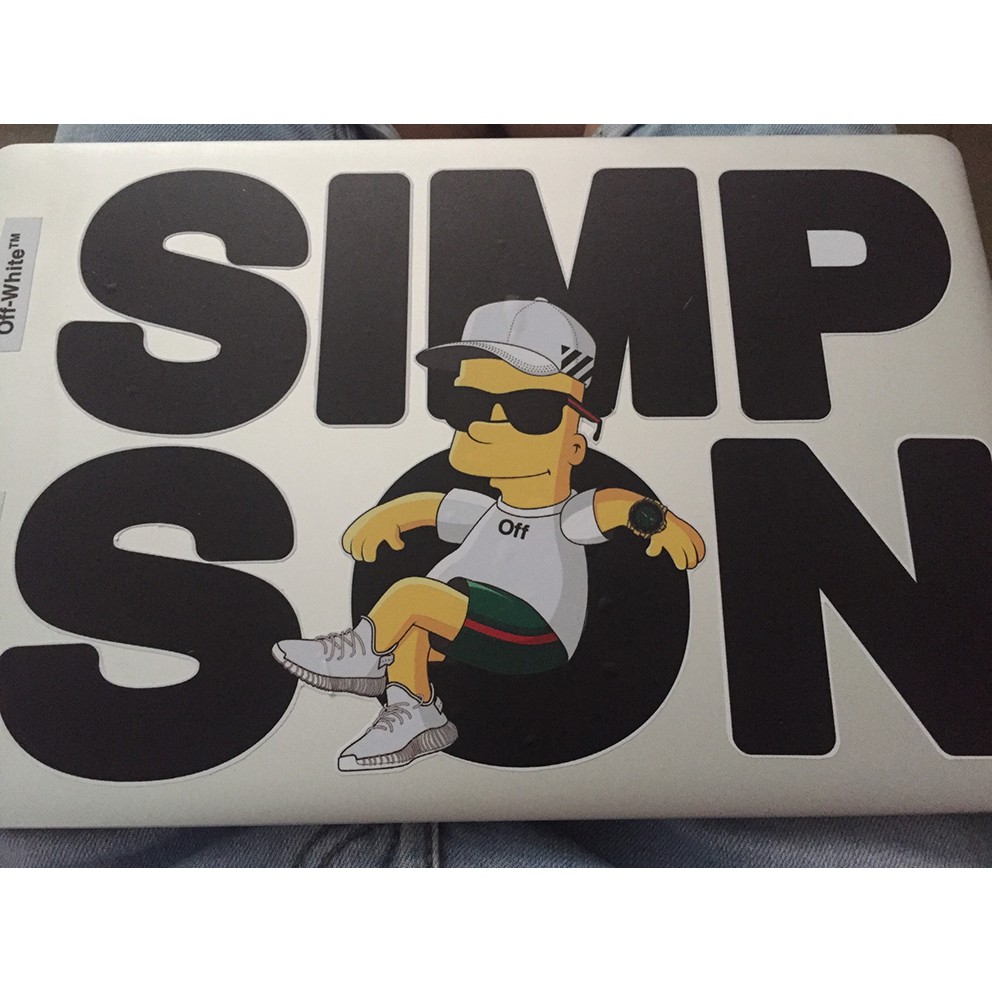 Decal dan laptop V.NO SKIN Off-White Simpson cao cấp dành cho laptop dell/asus/acer/hp | BigBuy360 - bigbuy360.vn