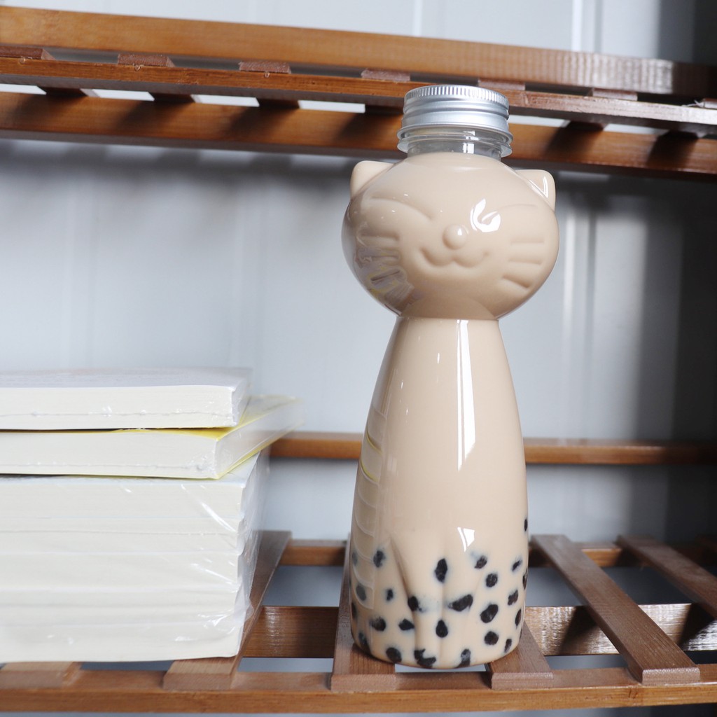 Bình đựng nước con mèo, bình nước cute, bình nhựa