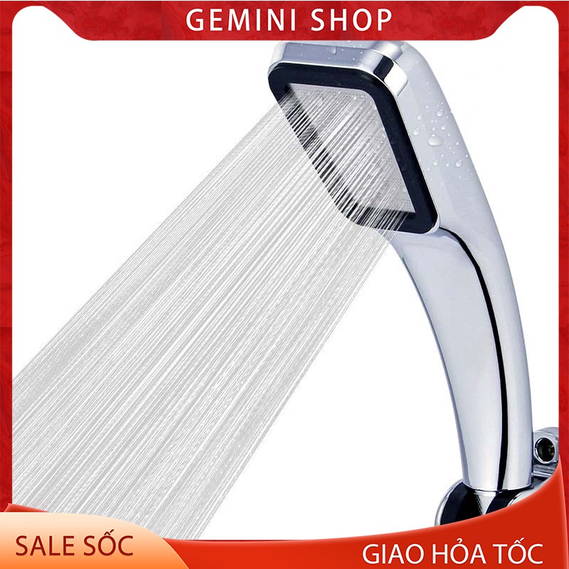 Đầu vòi sen tăng áp 300 lỗ áp suất cao phun tiết kiệm nước cho phòng tắm VS2 GEMINI SHOP