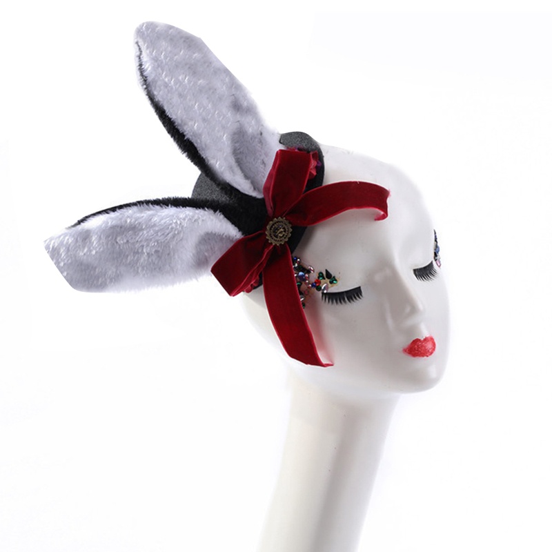 Kẹp Tóc Hình Mũ Tai Thỏ Phong Cách Steampunk Lolita