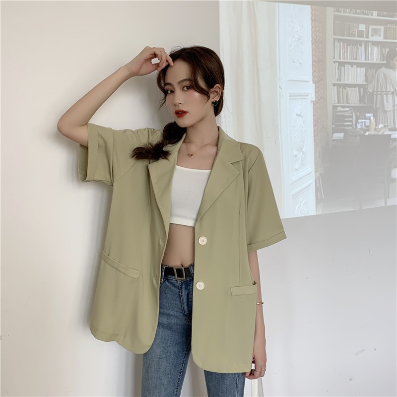 Áo Khoác Blazer Tay Ngắn Chống Nắng Phong Cách Hàn Quốc | WebRaoVat - webraovat.net.vn