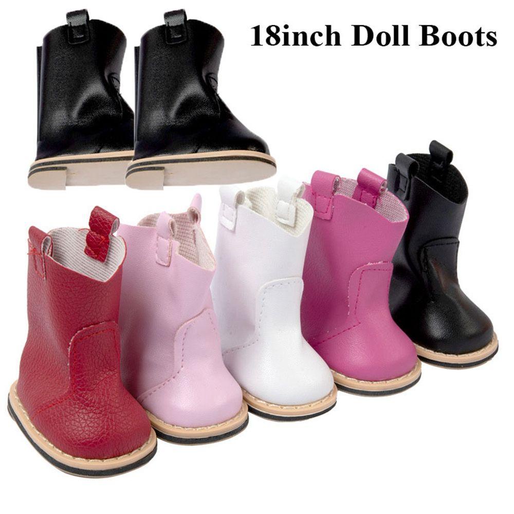 Giày Búp Bê Da PU Phối Hoa Xinh Xắn 5 Màu Tự Chọn Cho Búp Bê 18Inch