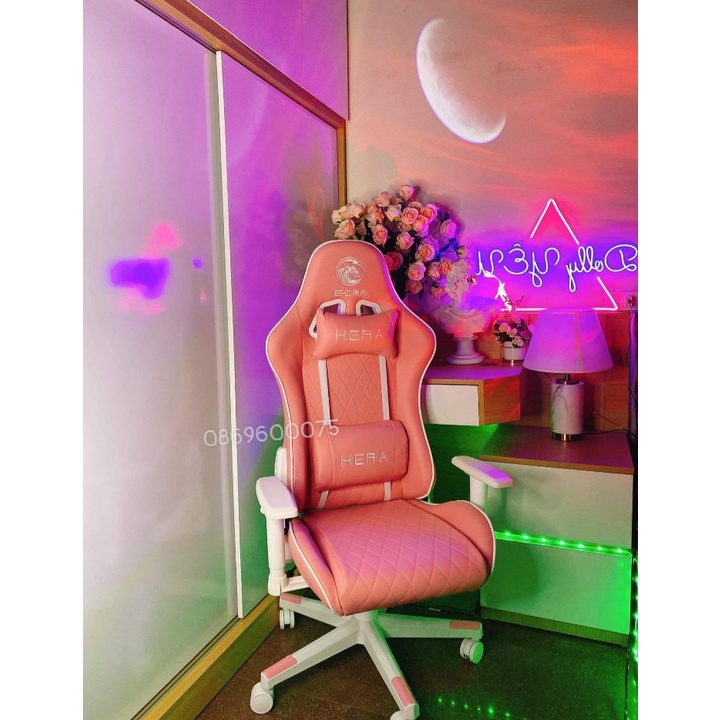 Ghế Gaming Edra EGC224 Hera Pink, Hàng Chính Hãng