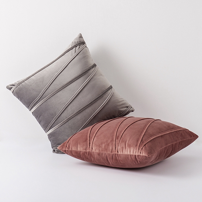 Vỏ Gối Nhung Hình Vuông 50x50 45x45 30x50cm Phong Cách Bắc Âu
