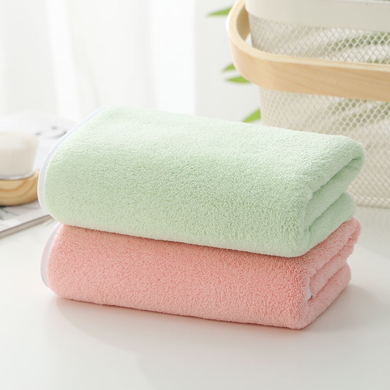 【Two Packs】 Khăn người lớn thấm hút tốt hơn cotton nguyên chất, lông cừu san hô khô đơn giản bán buôn không có xơ