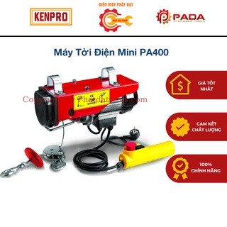 Máy Tời Điện Mini PA400 Tời điện treo cáp đôi 400kg cáp đơn 200kg dây cáp dài 25m bảo hành 6 tháng