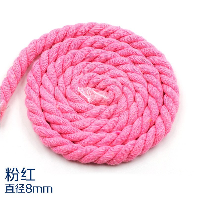 Dây thừng bện sợi lanh cotton ba màu 4mm 20mm