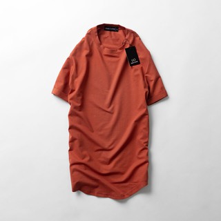 Áo Thun Nam Vạt Bầu Cổ Tròn Tay Ngắn Form Suông Unisex Organic Đỏ - TSHRED0015