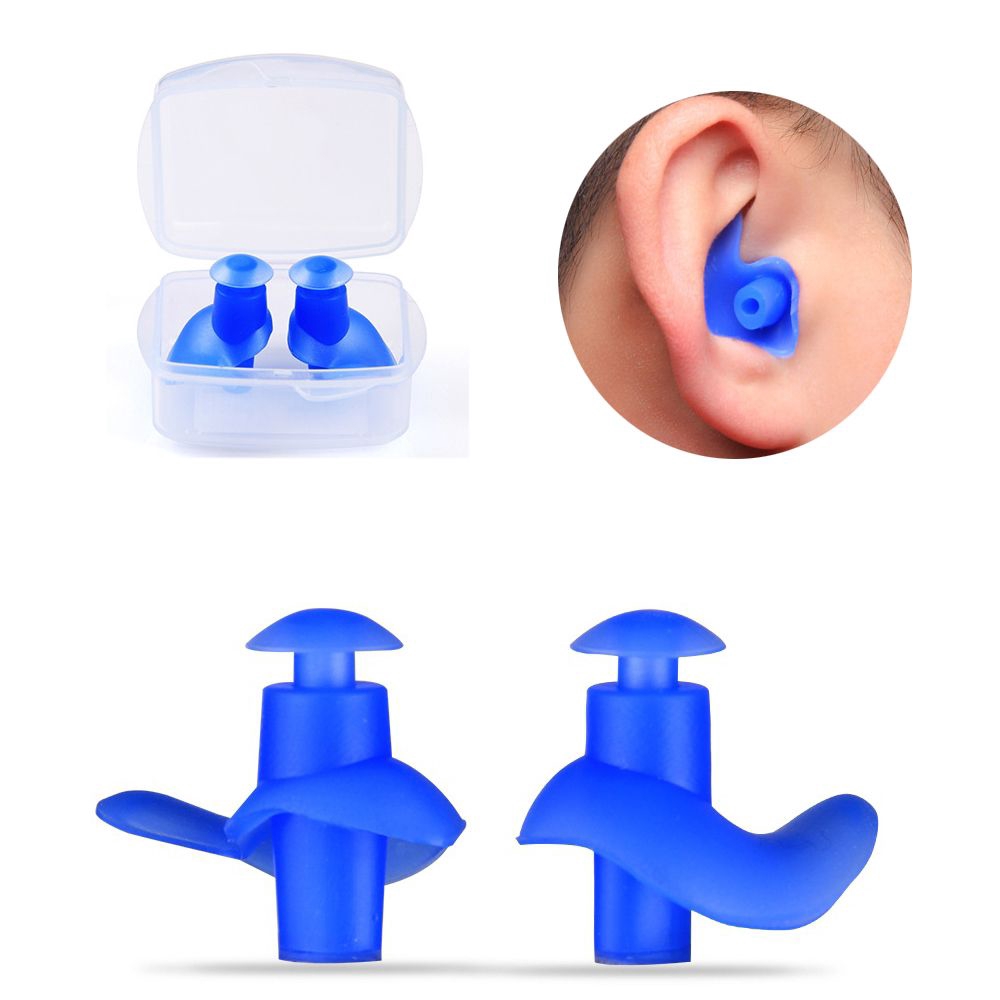 1 cặp nút silicone mềm lỗ tai chống dị ứng