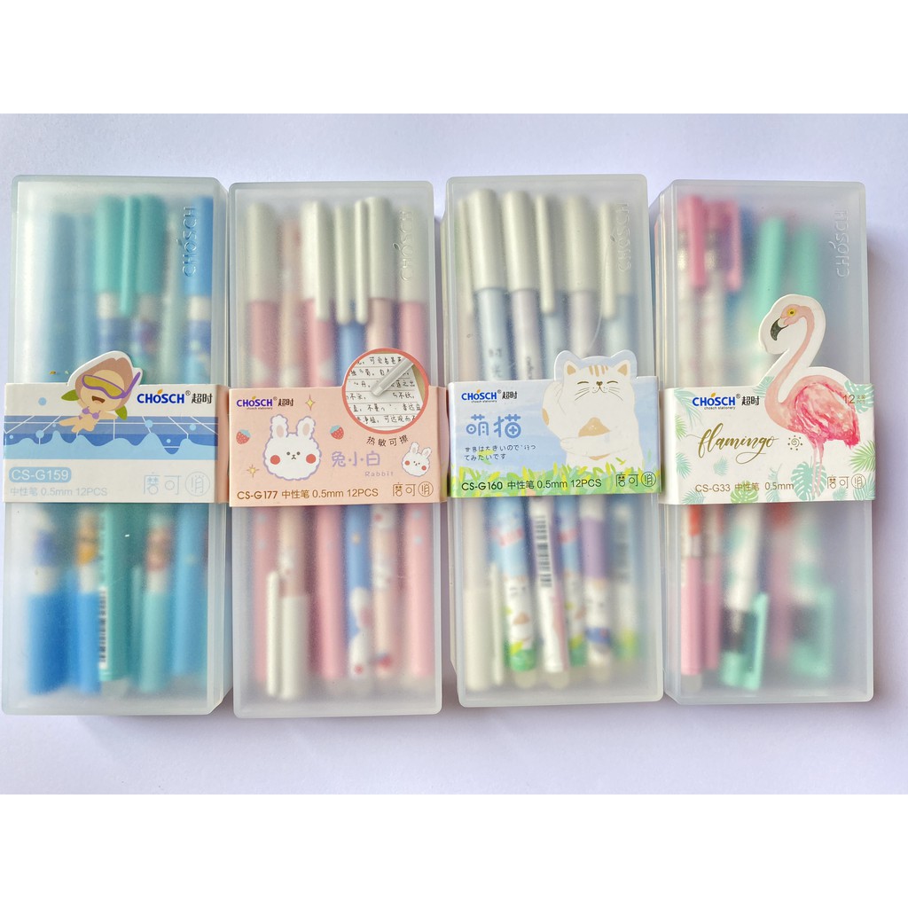 Hộp 12 cây bút gel xóa được Chosch - Giao hàng hình dáng, mẫu ngẫu nhiên