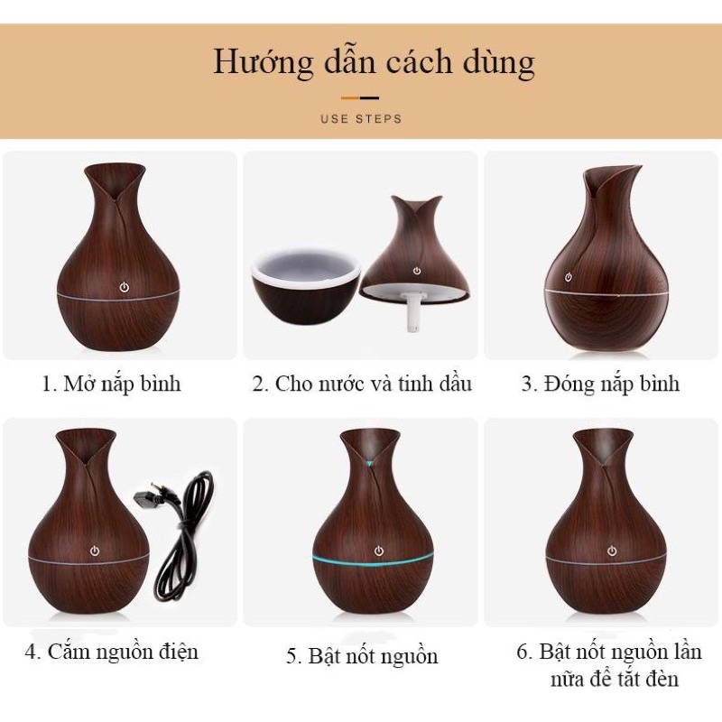 ĐÈN XÔNG TINH DẦU GỖ - MÁY XÔNG TINH DẦU