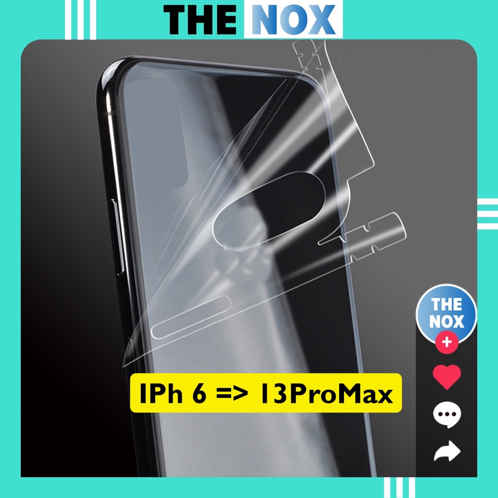 Miếng Dán IPhone Trong Suốt Bóng Full Viền Từ IPh 6 Đến 13ProMax [The Nox]