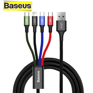 Dây sạc nhanh Cổng USB Type C/ Lightning / Micro 4 trong 1, sạc nhanh 3.5A dài 1.2m cho Iphone Samsung Huawei Mate LV349