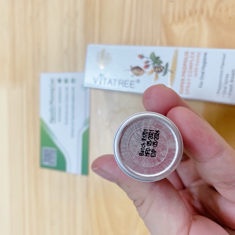 Xịt keo ong Vitatree 30ml, Vitatree Super Propolis Spray complex with Honey Úc
